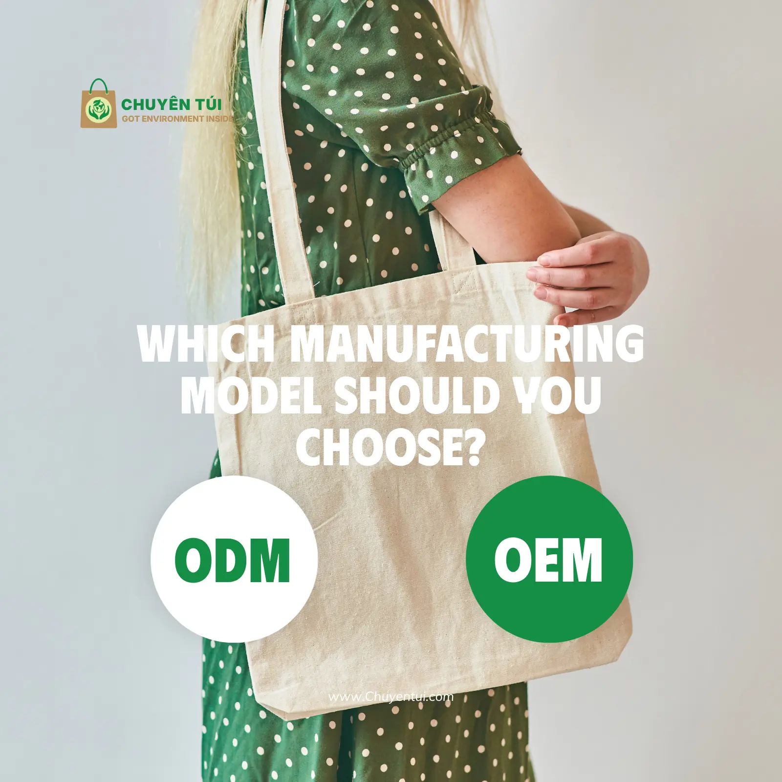 A decision making flowchart comparing features of ODM vs OEM manufacturing.